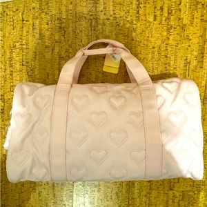 Stoney Clover Lane x Target pink puffy heart duffle bag.